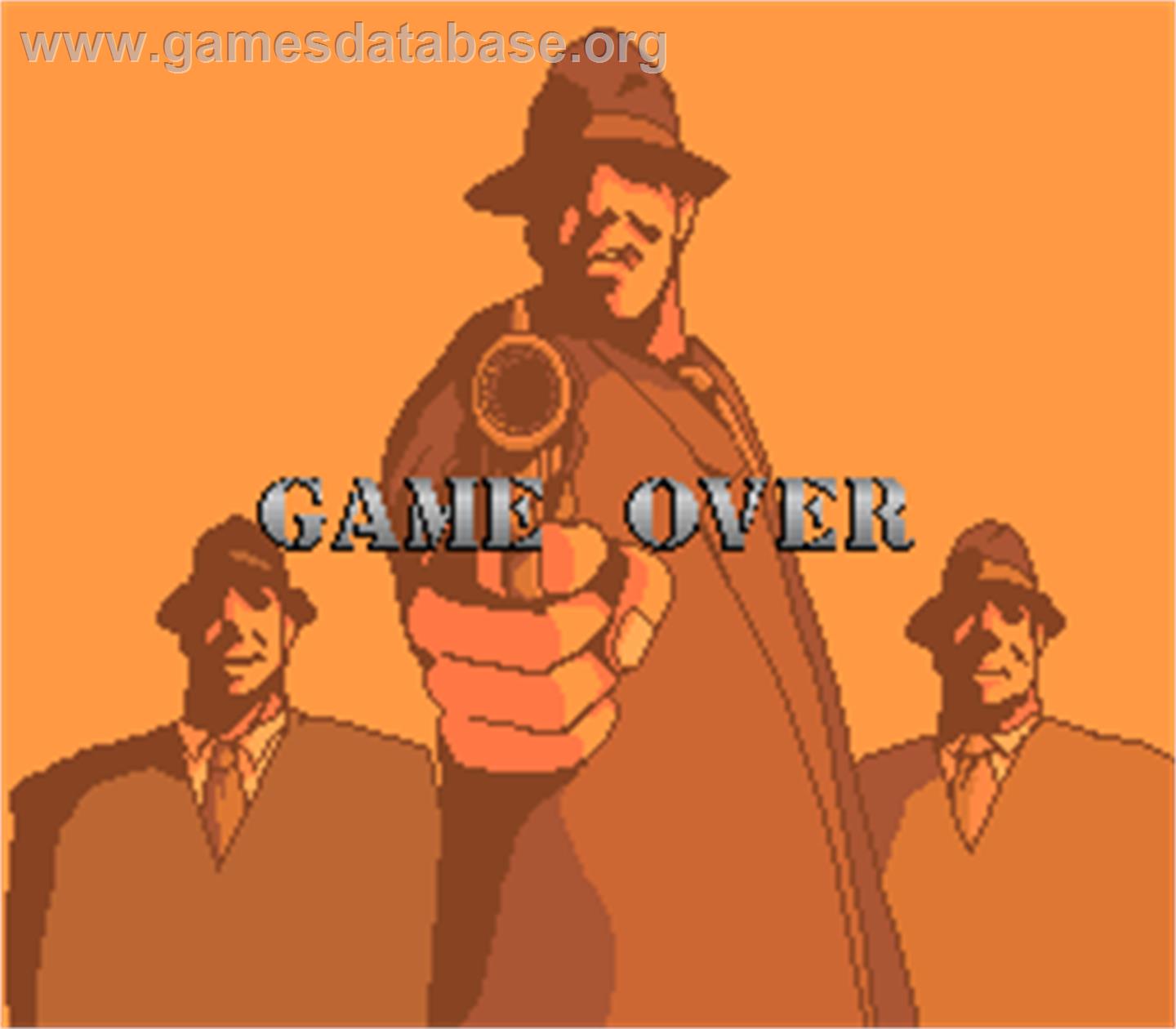 Gang Hunter - Arcade - Artwork - Game Over Screen