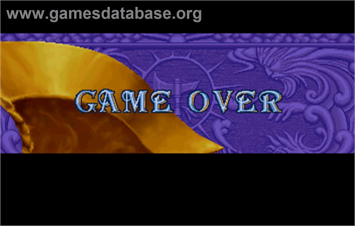 Golden Axe - The Duel - Arcade - Artwork - Game Over Screen