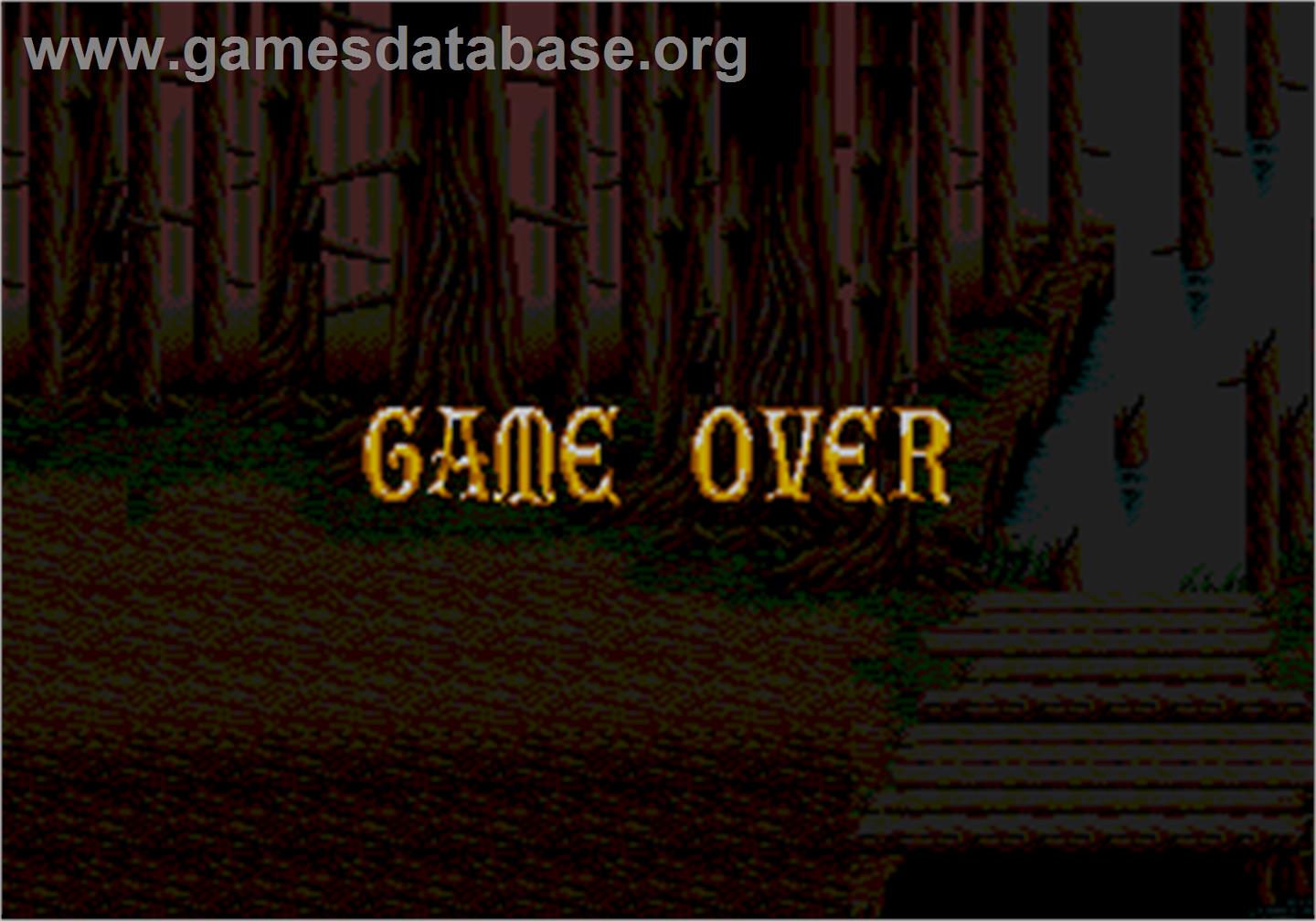 Golden Axe II - Arcade - Artwork - Game Over Screen