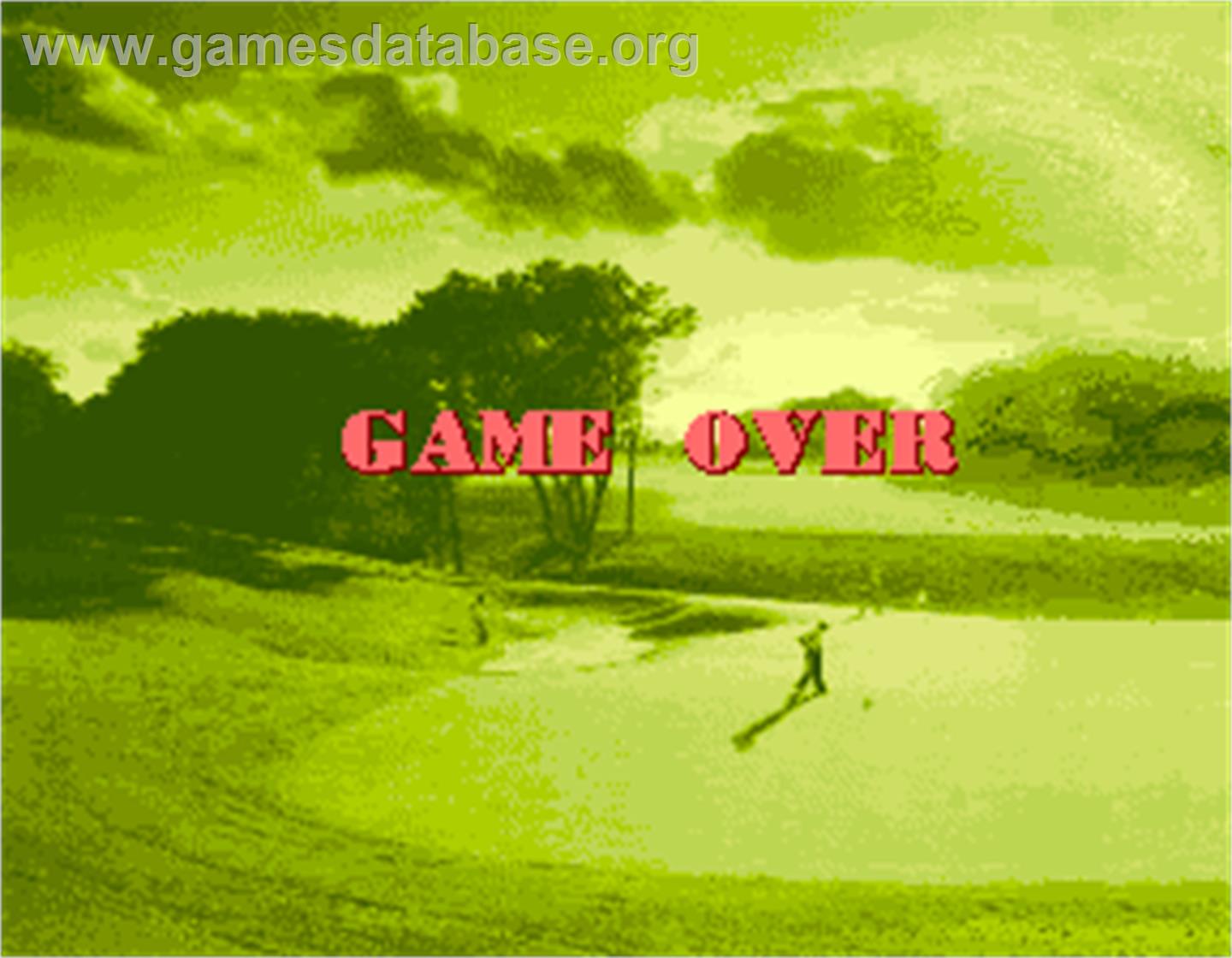 Golfing Greats - Arcade - Artwork - Game Over Screen