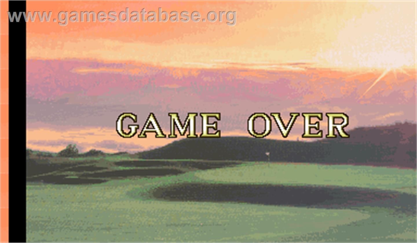 Golfing Greats 2 - Arcade - Artwork - Game Over Screen