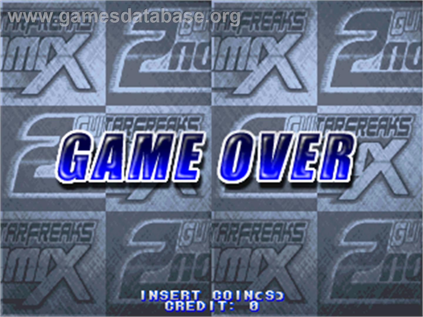 Guitar Freaks 2nd Mix Ver 1.01 - Arcade - Artwork - Game Over Screen