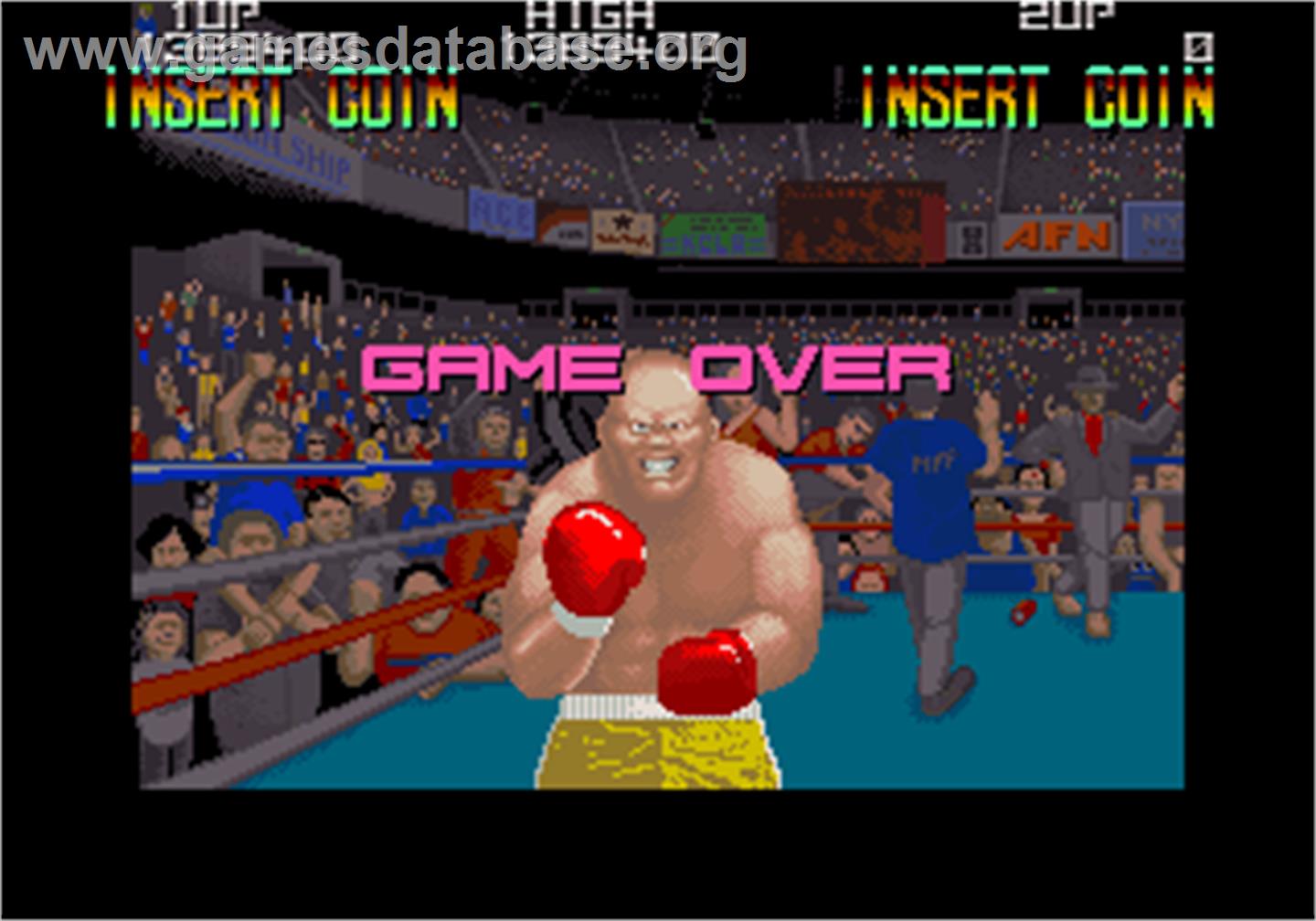 Hard Puncher - Arcade - Artwork - Game Over Screen