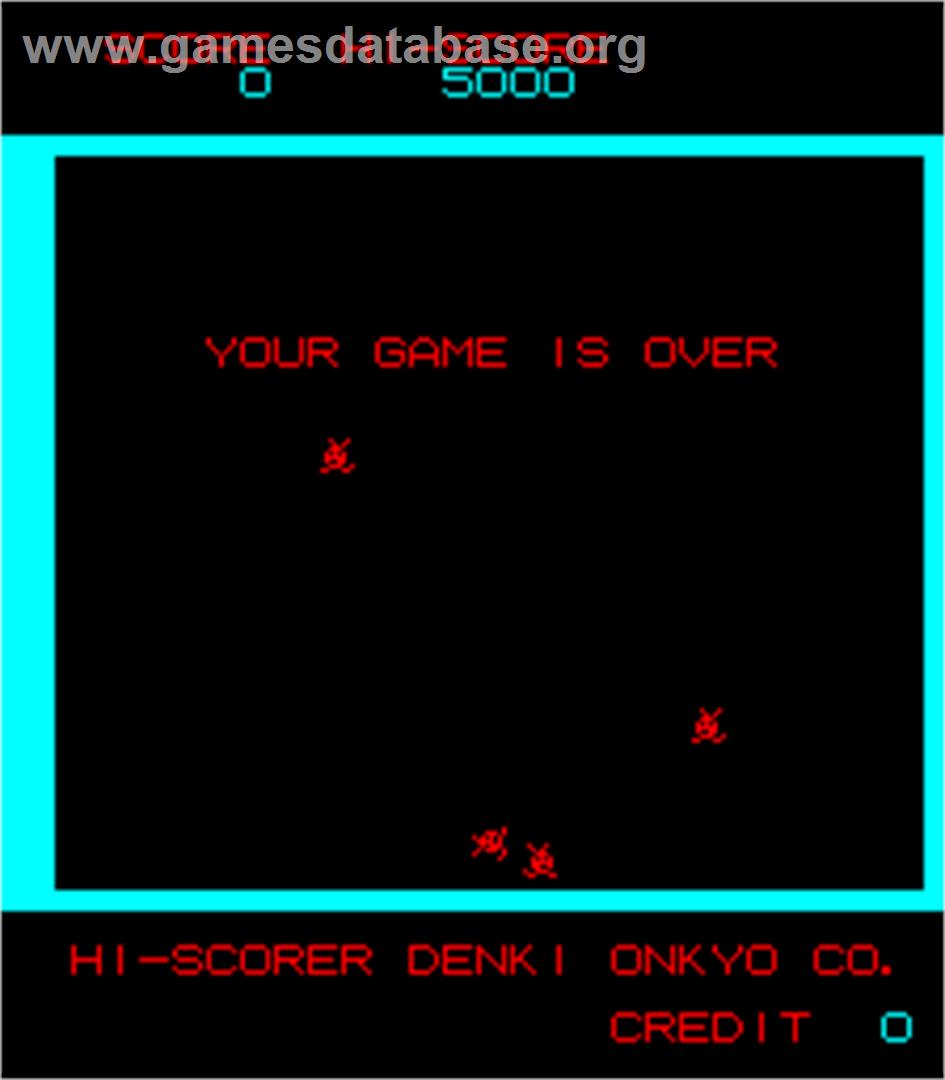 Heiankyo Alien - Arcade - Artwork - Game Over Screen