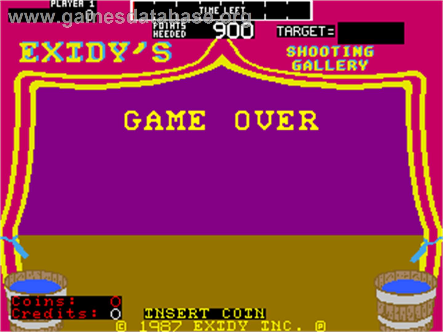 Hit 'n Miss - Arcade - Artwork - Game Over Screen