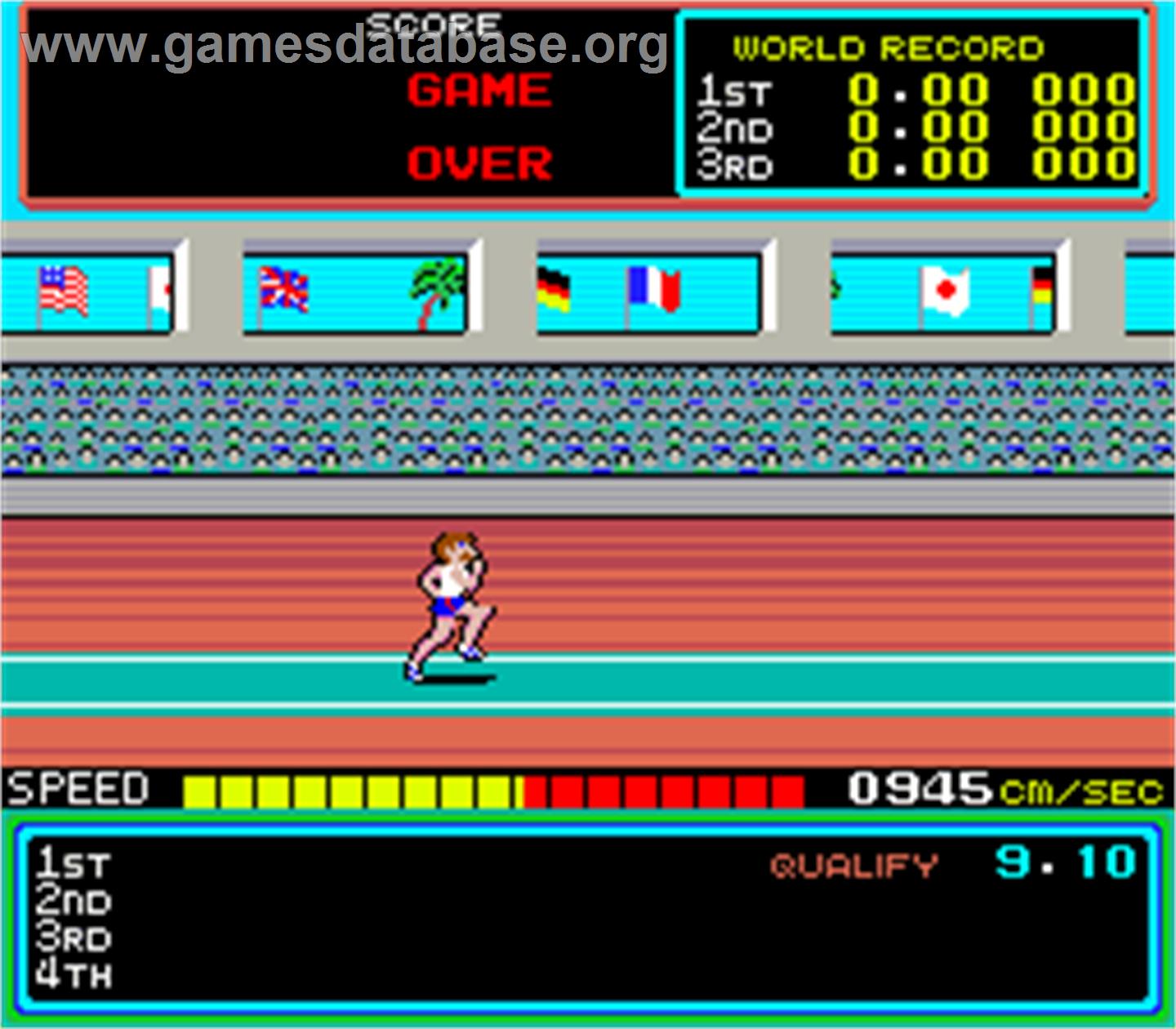 Hyper Olympic '84 - Arcade - Artwork - Game Over Screen