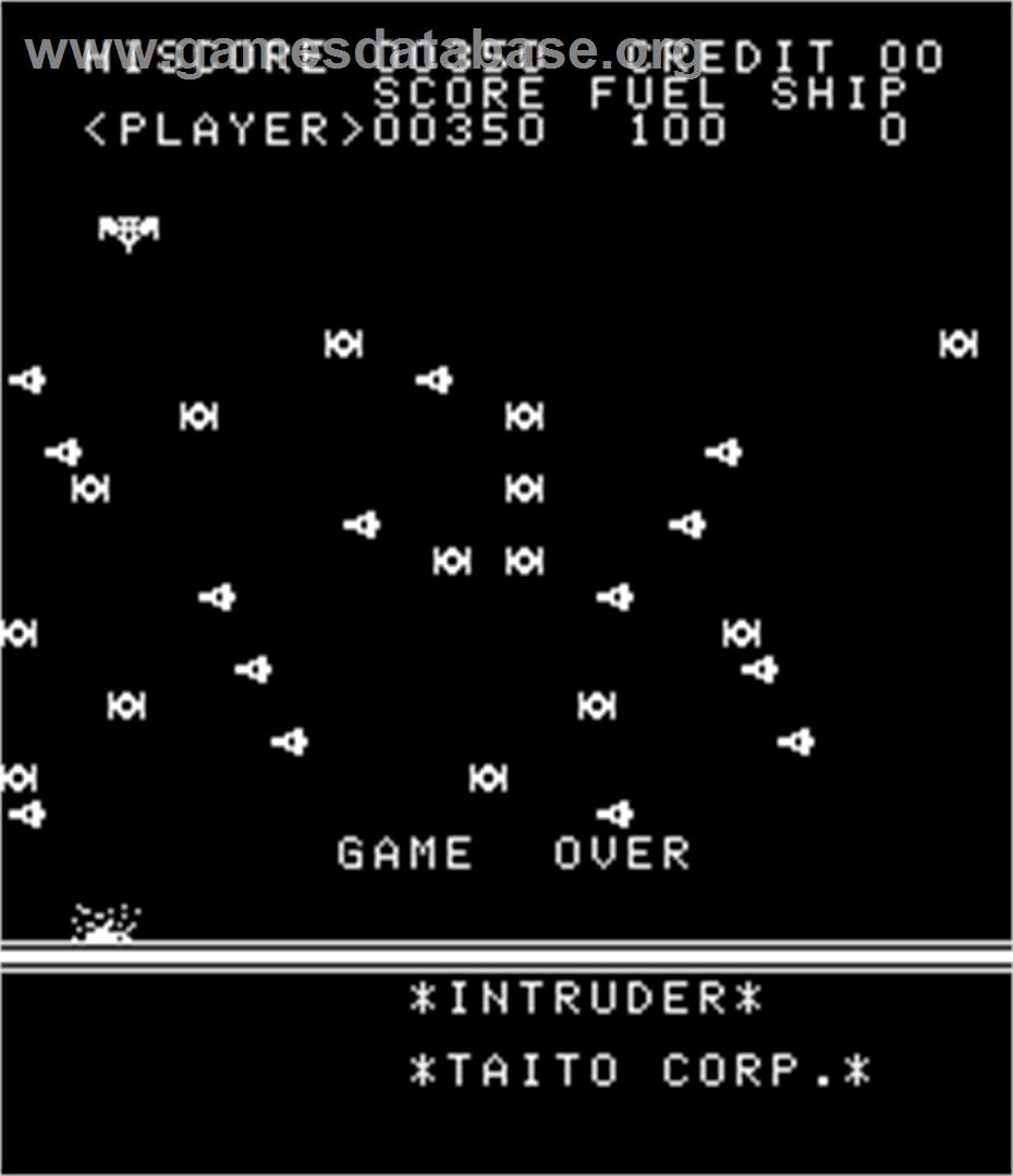 Intruder - Arcade - Artwork - Game Over Screen