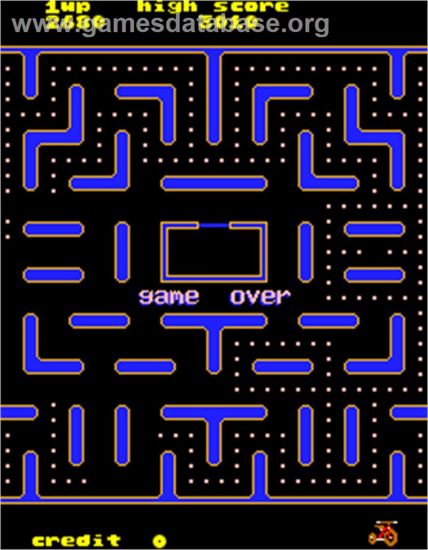 Jr. Pac-Man - Arcade - Artwork - Game Over Screen