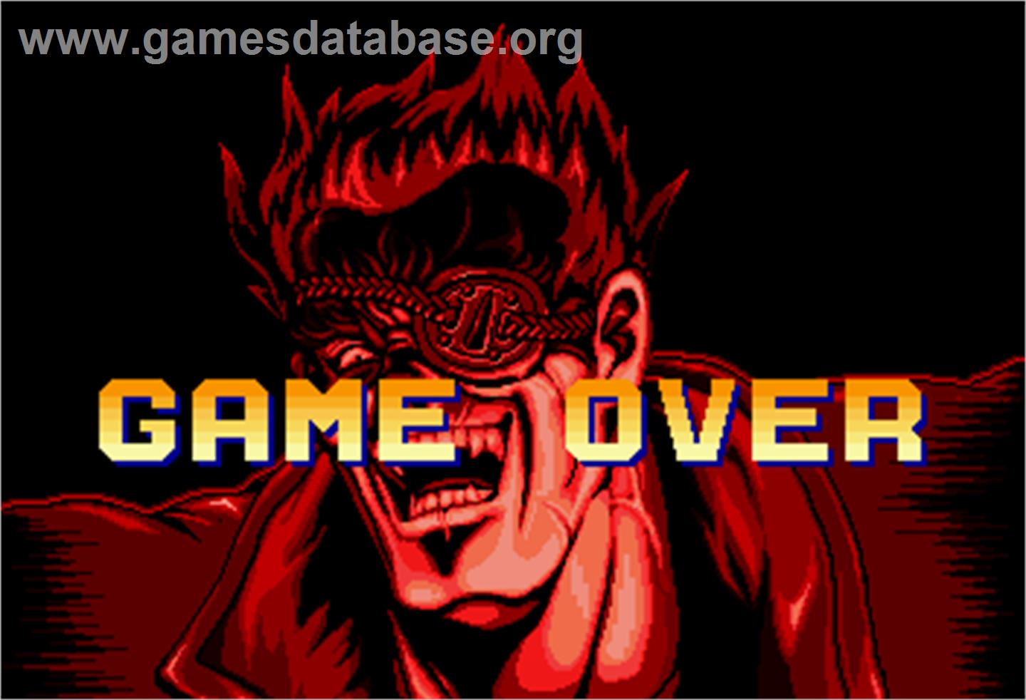 Karate Blazers - Arcade - Artwork - Game Over Screen