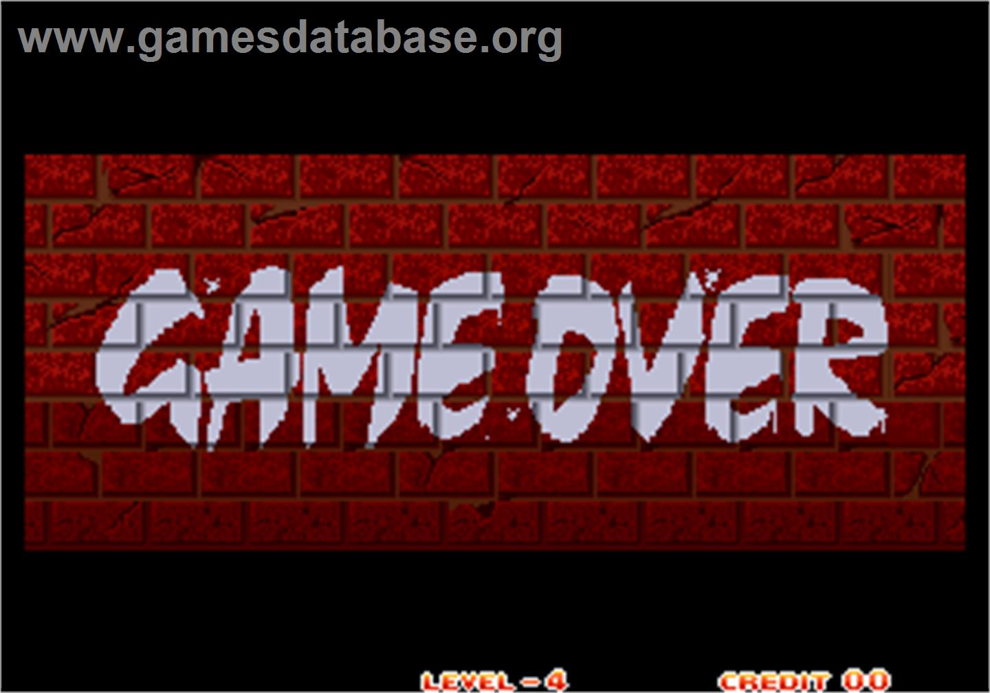 Kizuna Encounter - Super Tag Battle / Fu'un Super Tag Battle - Arcade - Artwork - Game Over Screen