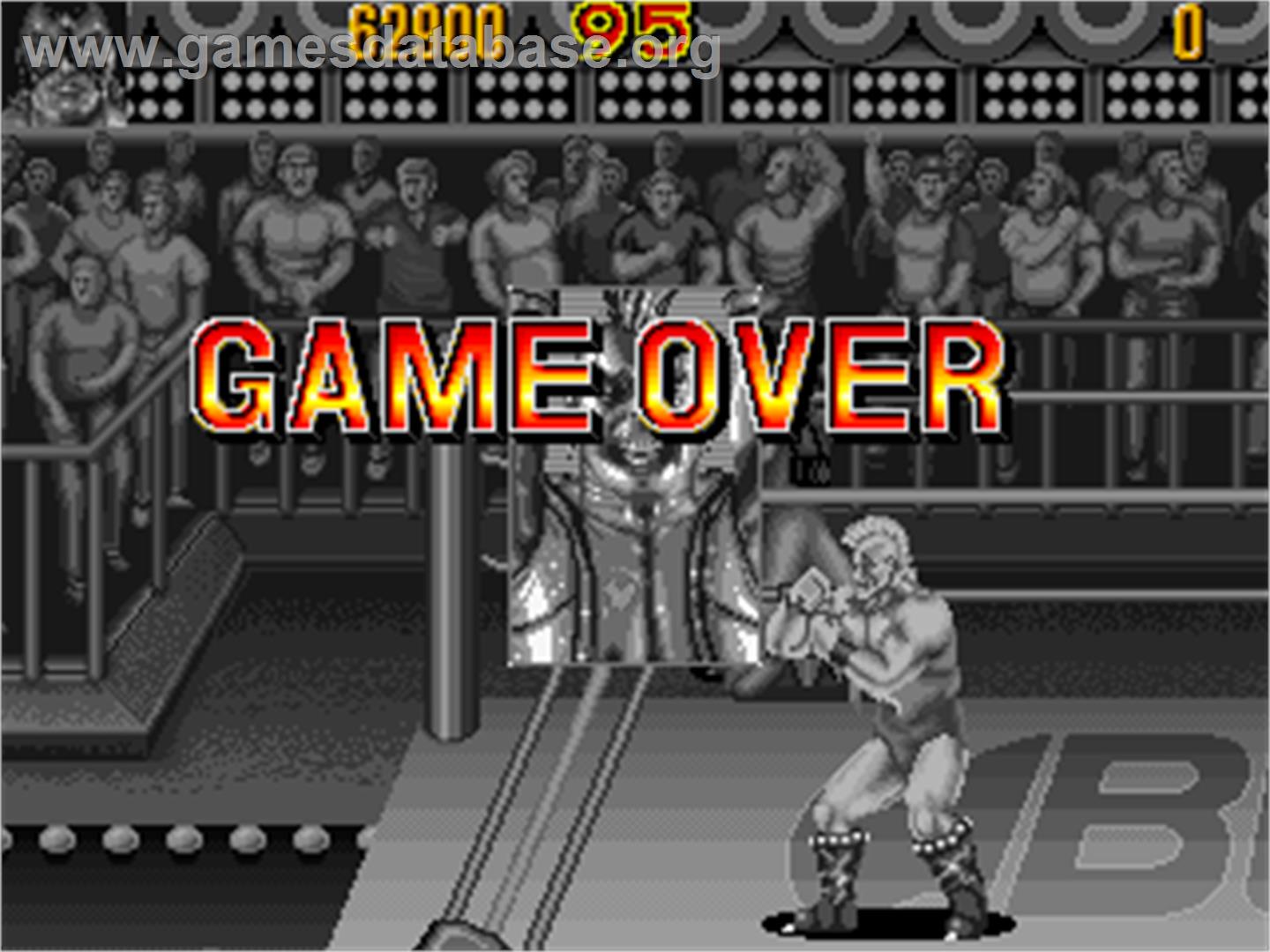 Knuckle Bash - Arcade - Artwork - Game Over Screen