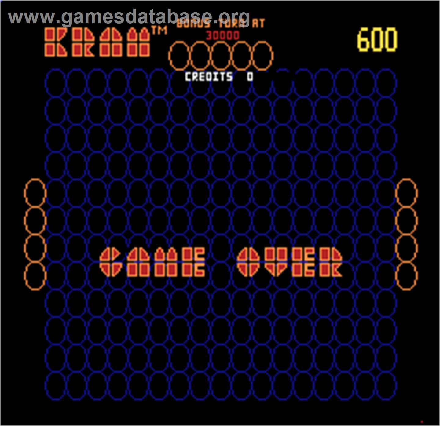 Kram - Arcade - Artwork - Game Over Screen