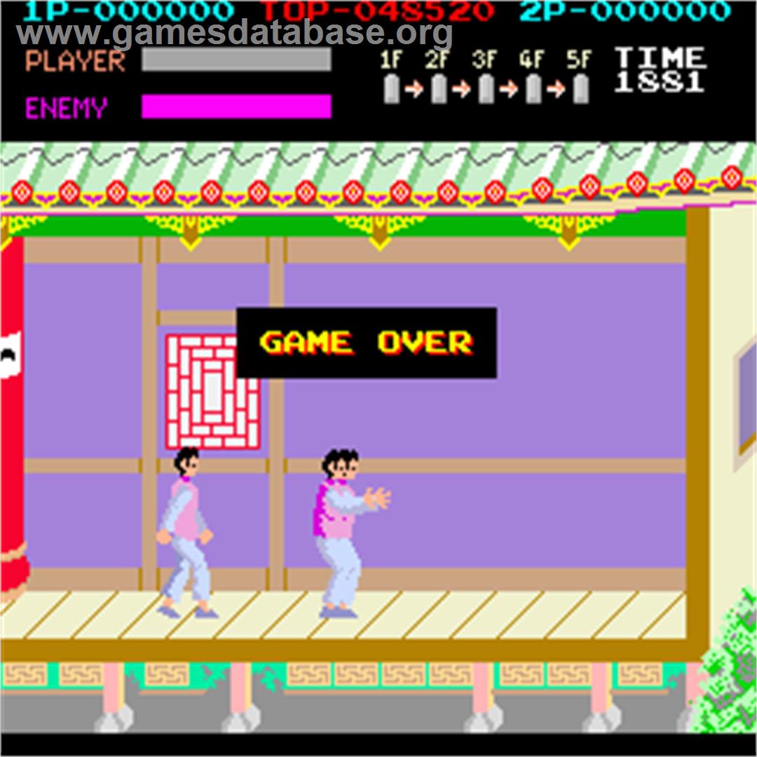 Kung-Fu Master - Arcade - Artwork - Game Over Screen