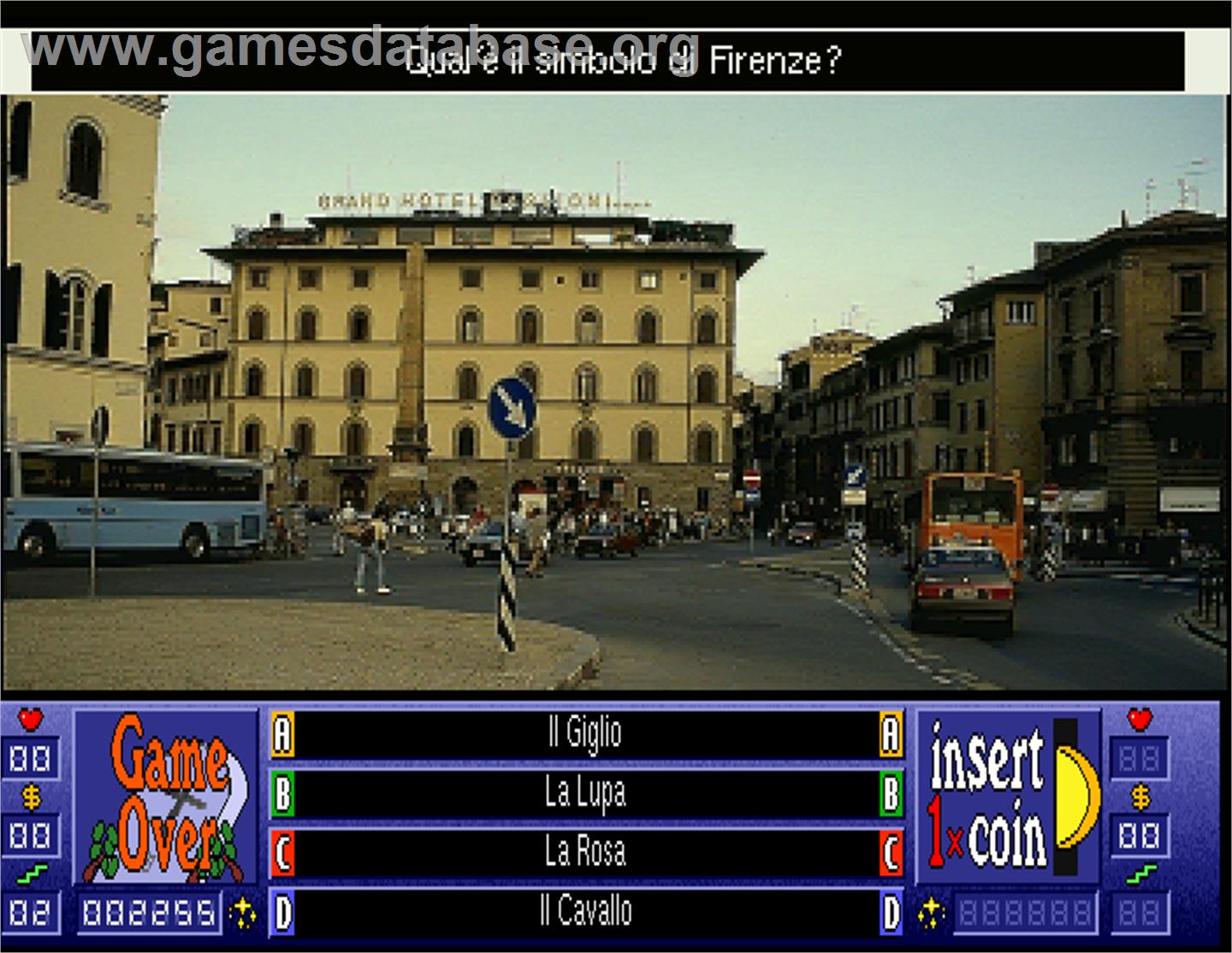 Laser Quiz Italy - Arcade - Artwork - Game Over Screen