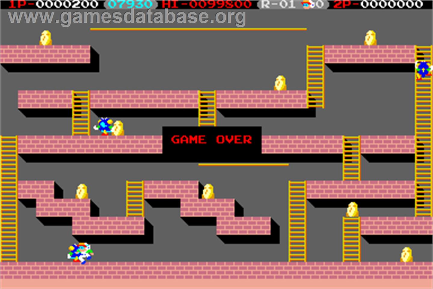Lode Runner II - The Bungeling Strikes Back - Arcade - Artwork - Game Over Screen