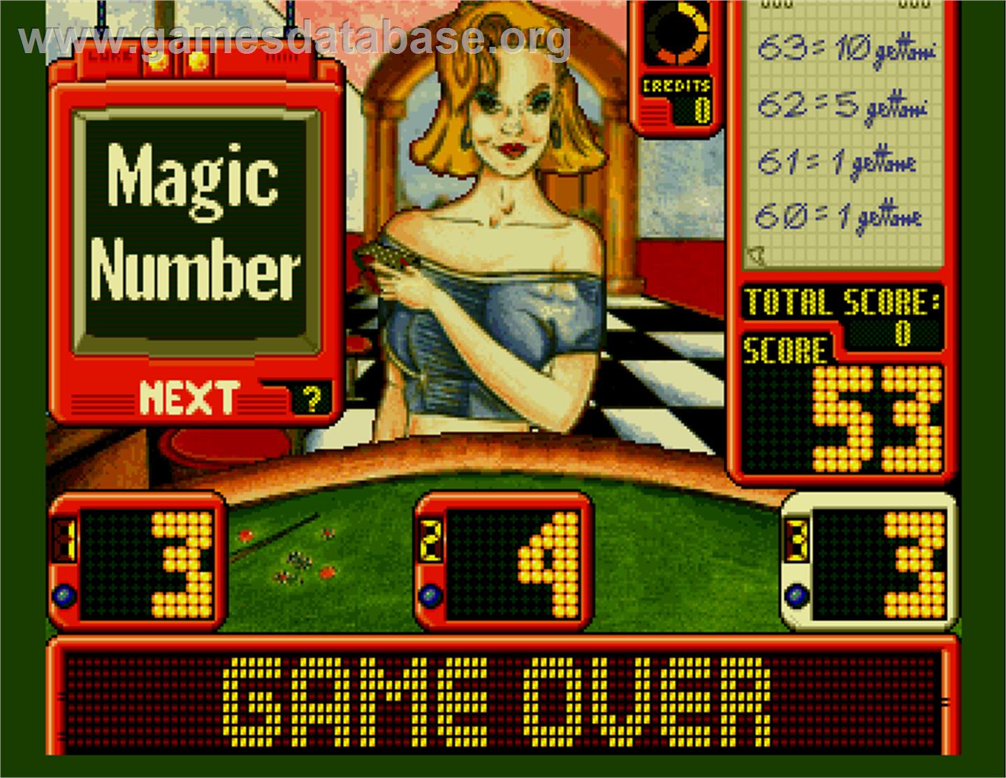 Magic Number - Arcade - Artwork - Game Over Screen