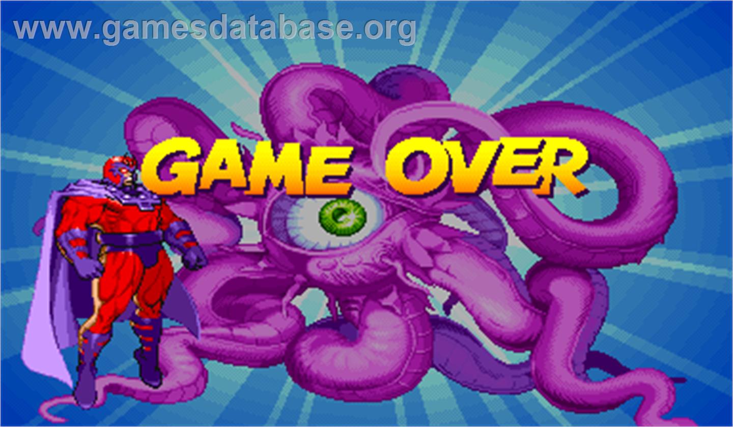 Marvel Super Heroes - Arcade - Artwork - Game Over Screen