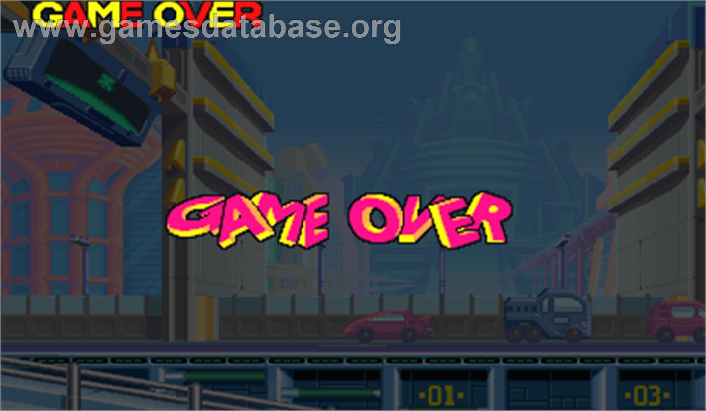 Mega Man - The Power Battle - Arcade - Artwork - Game Over Screen