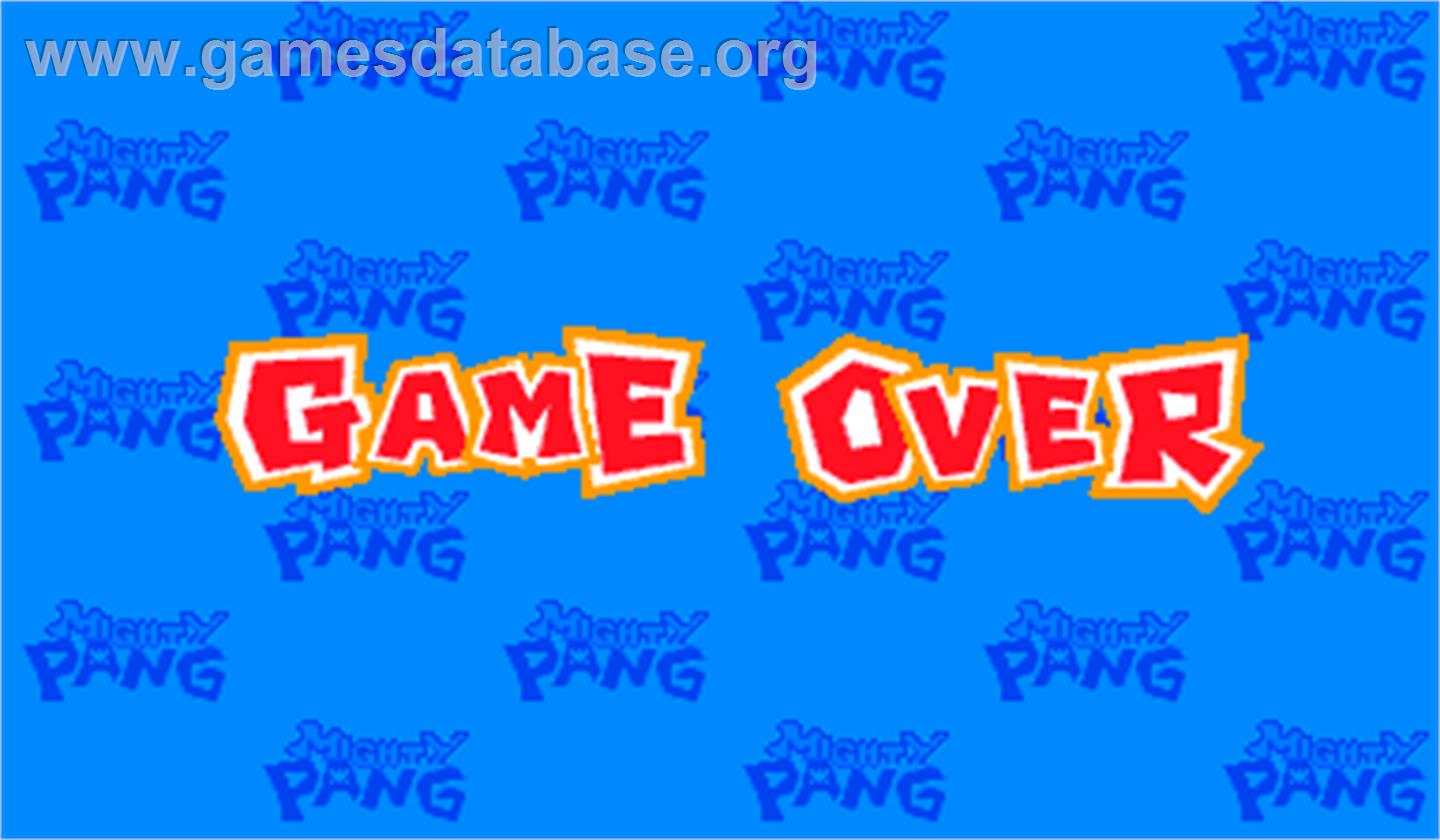 Mighty! Pang - Arcade - Artwork - Game Over Screen