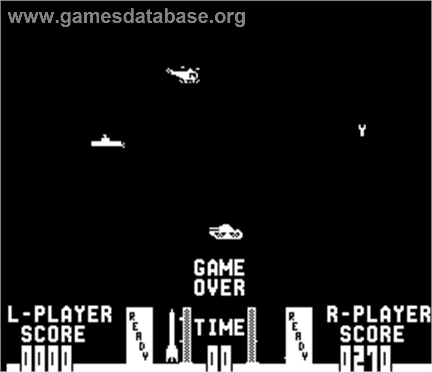 Missile X / Guided Missile - Arcade - Artwork - Game Over Screen
