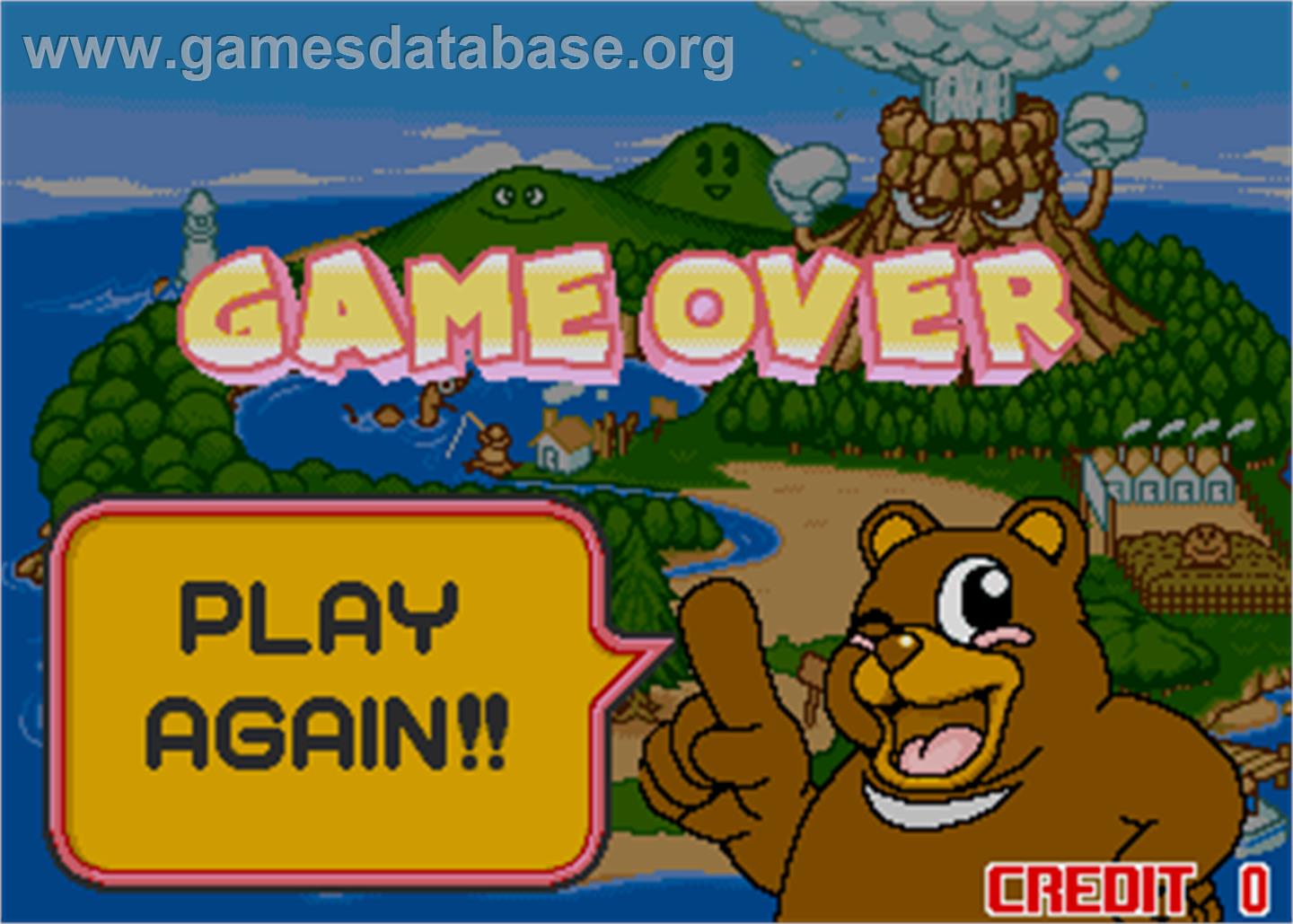 Monkey Mole Panic - Arcade - Artwork - Game Over Screen