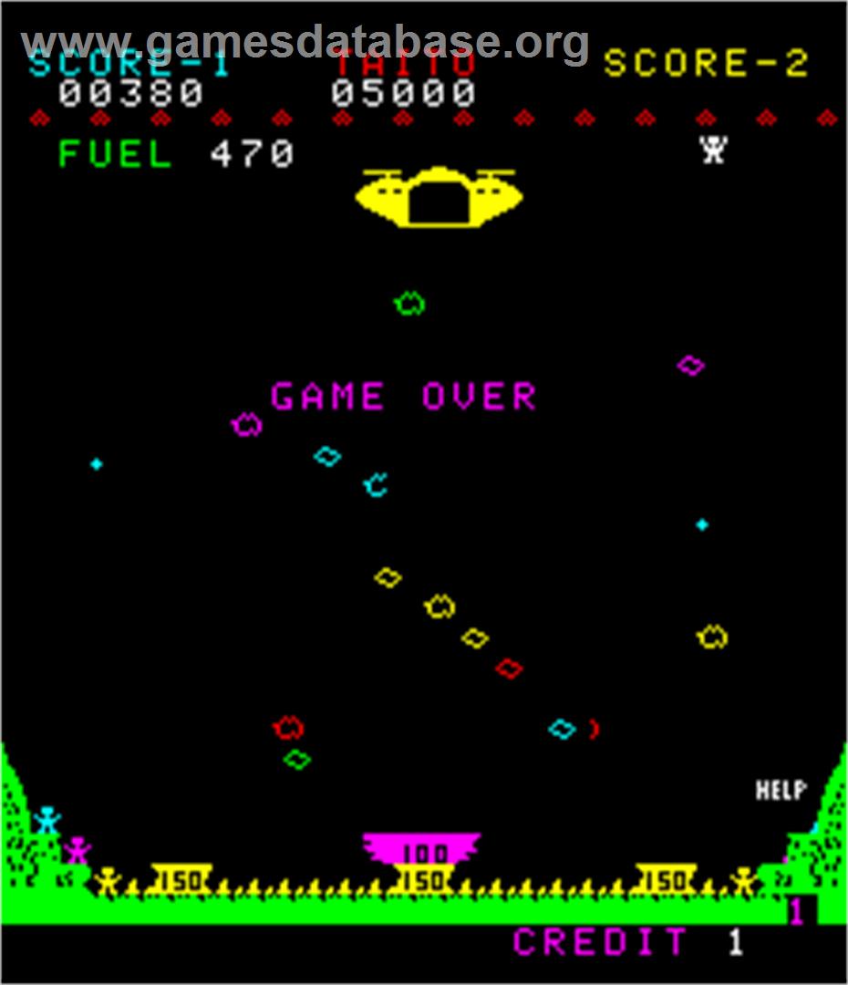 Moon Lander - Arcade - Artwork - Game Over Screen
