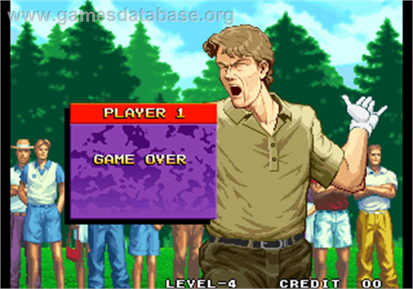 Neo Turf Masters / Big Tournament Golf - Arcade - Artwork - Game Over Screen