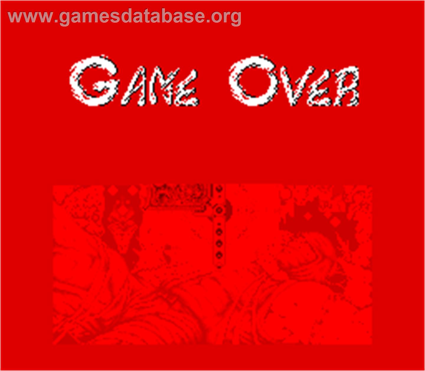 Ninja Ryukenden - Arcade - Artwork - Game Over Screen