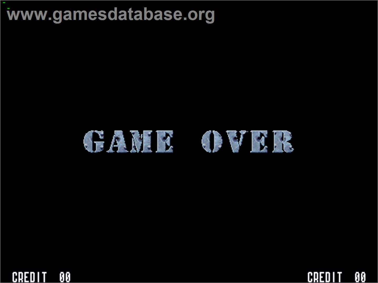 Operation Thunder Hurricane - Arcade - Artwork - Game Over Screen