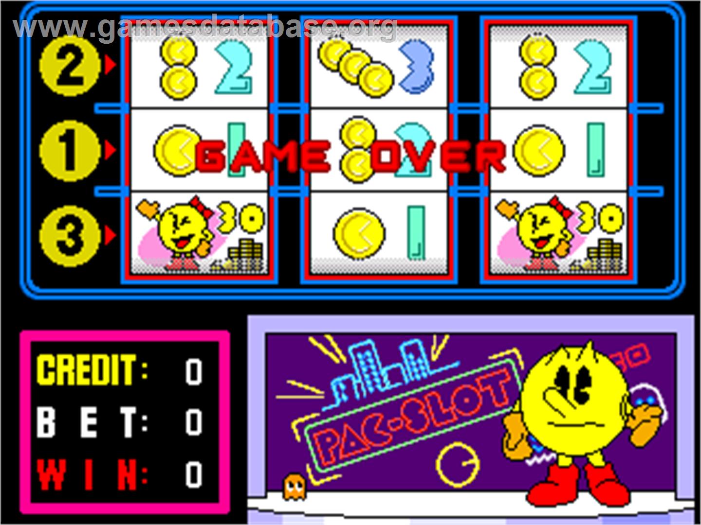 Pac-Slot - Arcade - Artwork - Game Over Screen