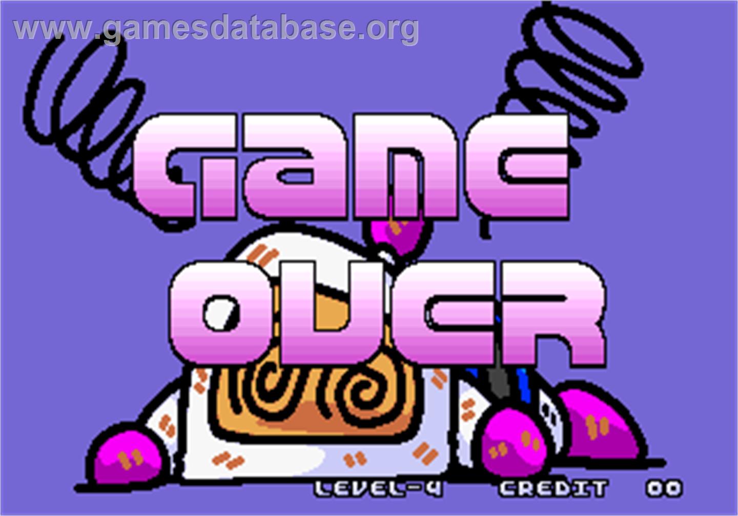 Panic Bomber - Arcade - Artwork - Game Over Screen