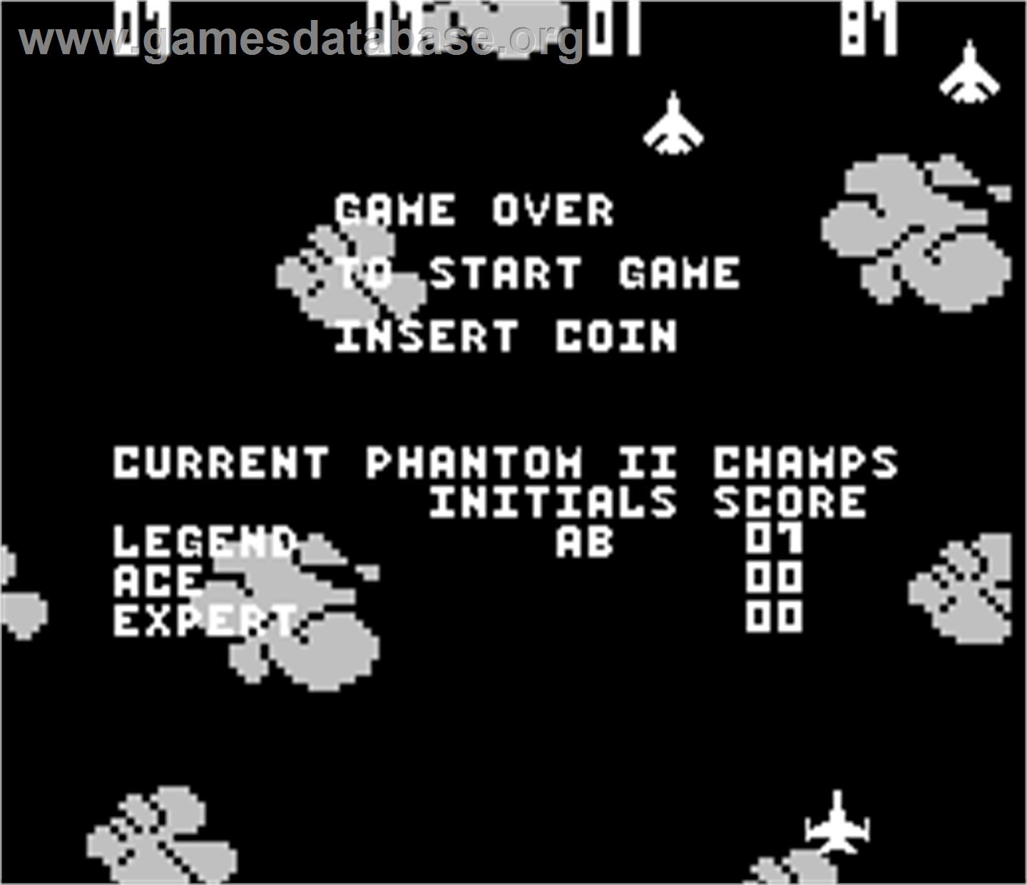 Phantom II - Arcade - Artwork - Game Over Screen