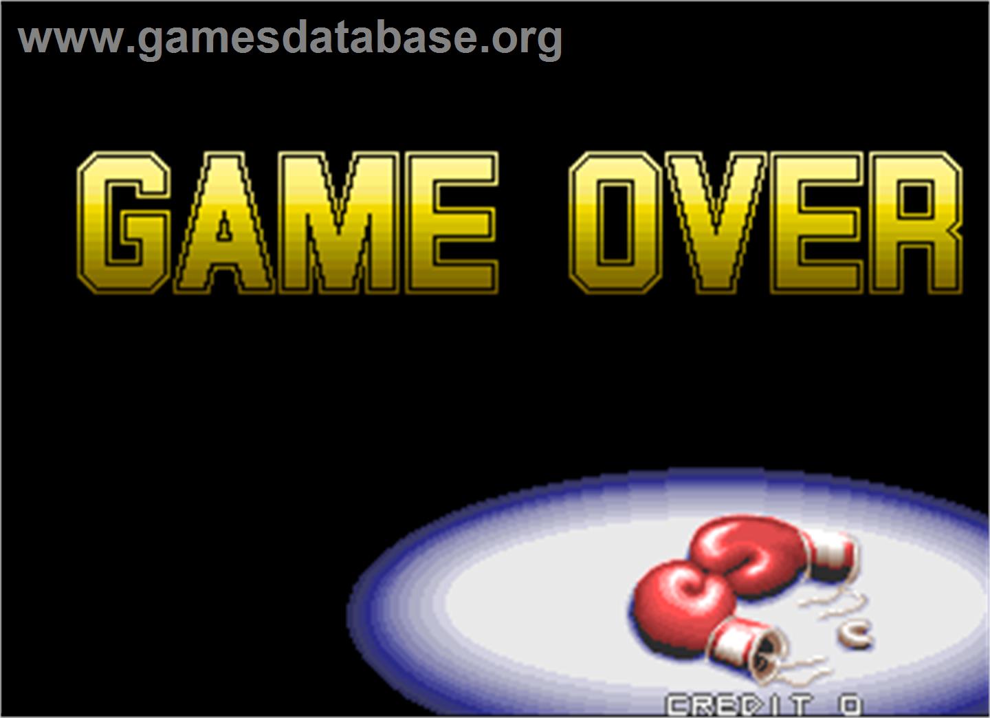 Prime Time Fighter - Arcade - Artwork - Game Over Screen