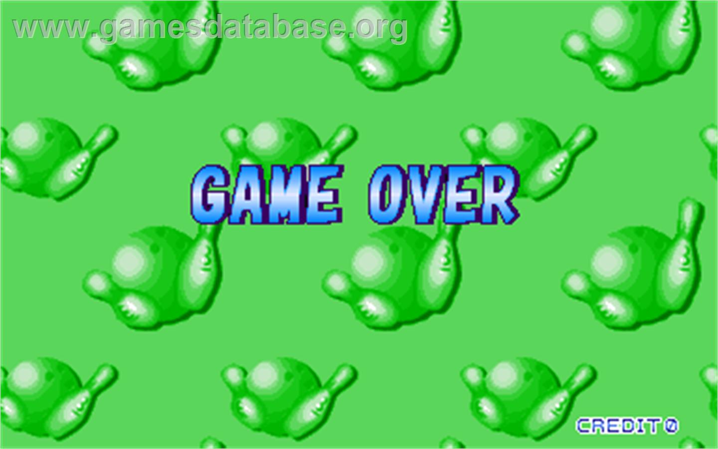 Puzzle De Bowling - Arcade - Artwork - Game Over Screen