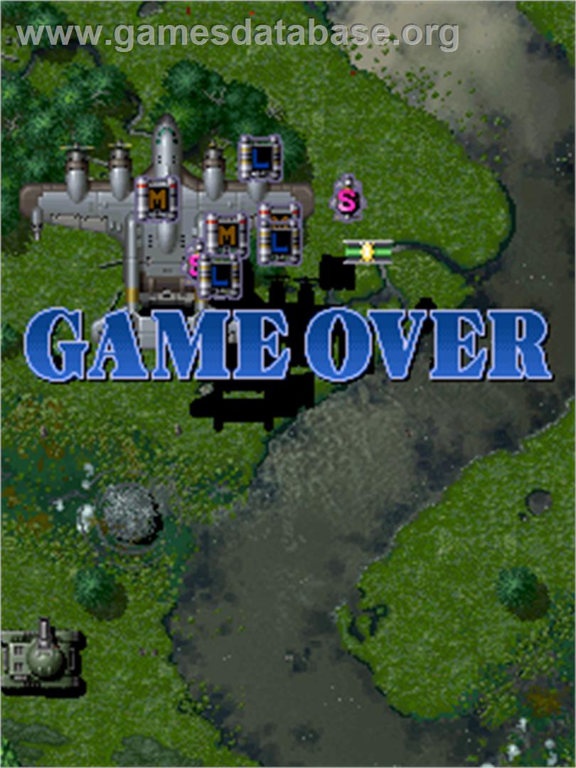 Raiden Fighters 2 - Arcade - Artwork - Game Over Screen