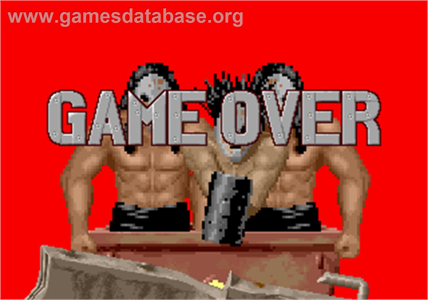Rail Chase - Arcade - Artwork - Game Over Screen