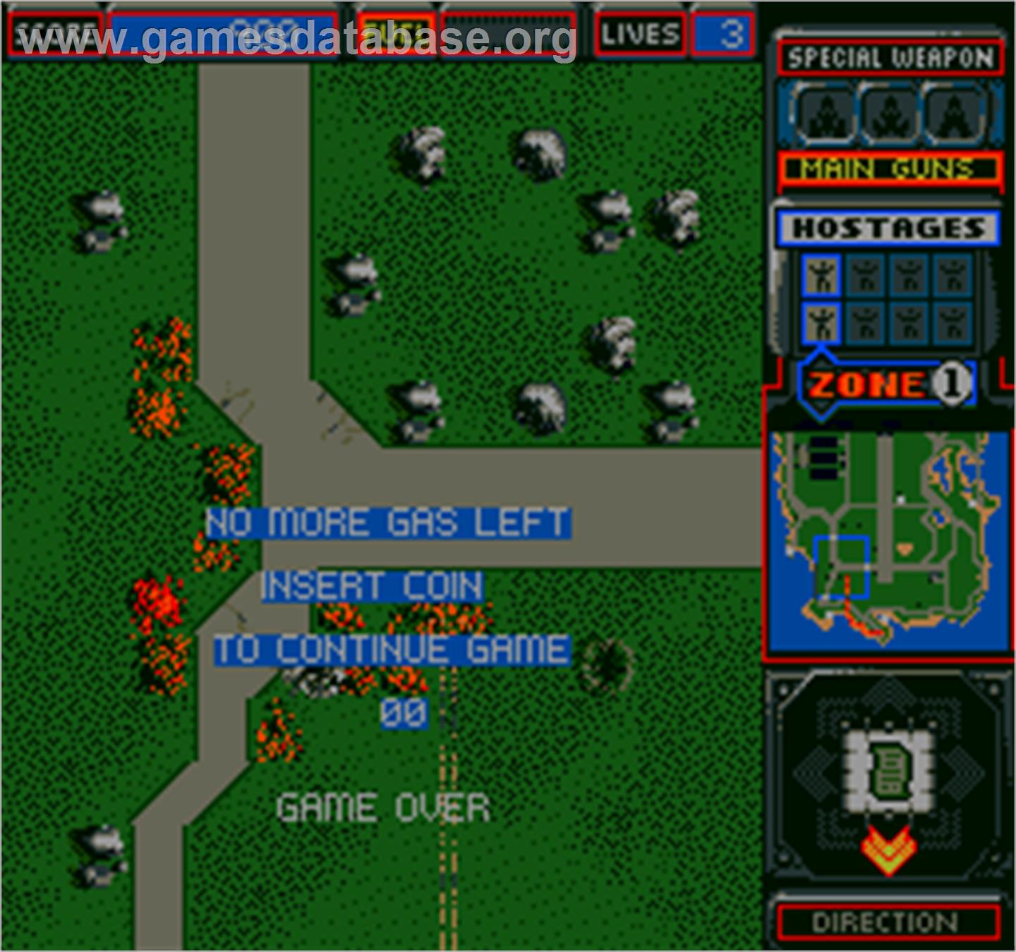 Rescue Raider - Arcade - Artwork - Game Over Screen