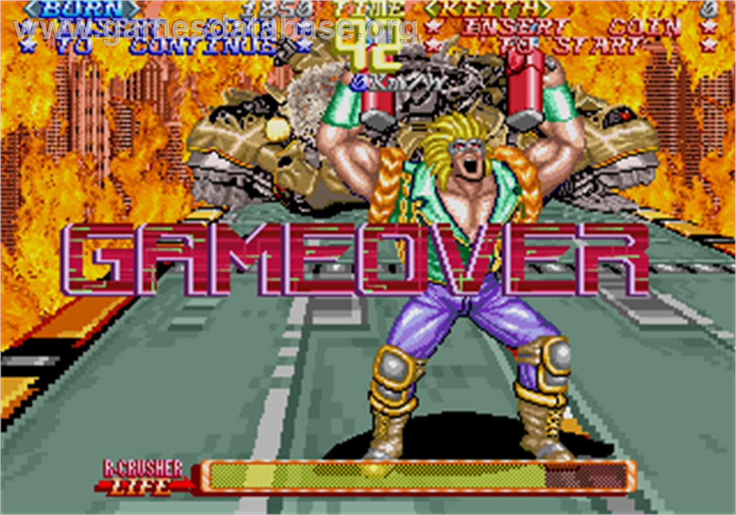 Riding Fight - Arcade - Artwork - Game Over Screen