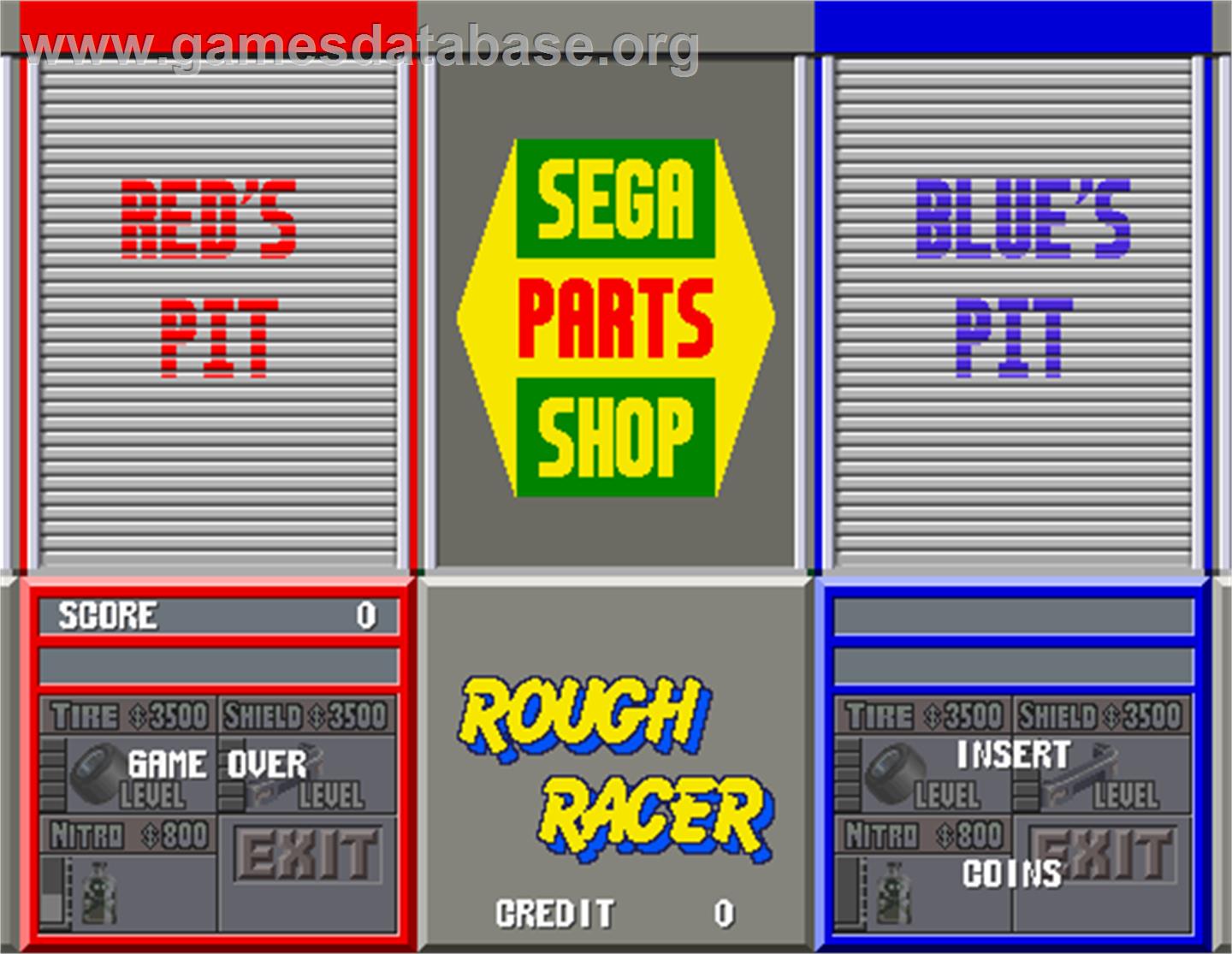 Rough Racer - Arcade - Artwork - Game Over Screen