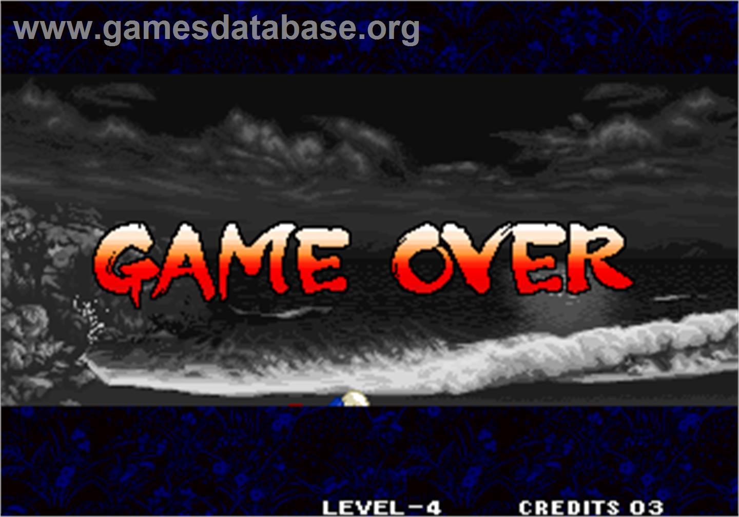 Samurai Shodown IV - Amakusa's Revenge / Samurai Spirits - Amakusa Kourin - Arcade - Artwork - Game Over Screen