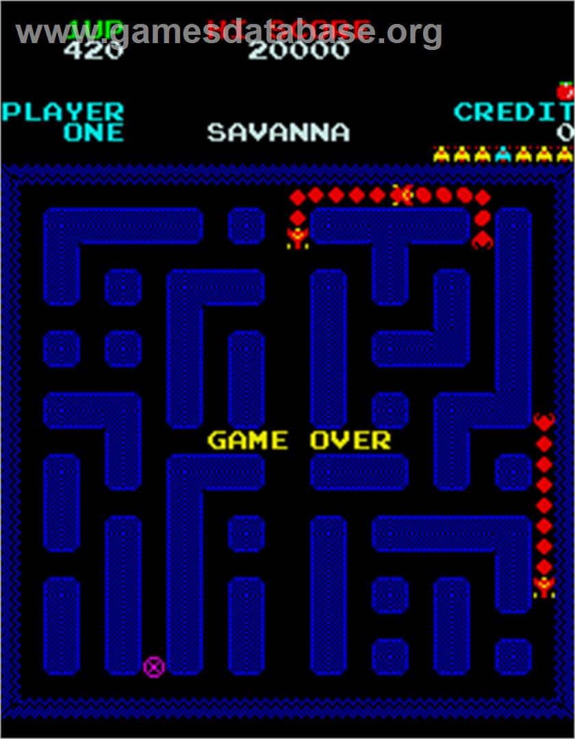 Savanna - Arcade - Artwork - Game Over Screen