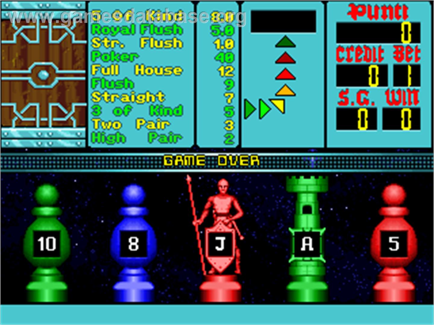 Scacco Matto / Space Win - Arcade - Artwork - Game Over Screen