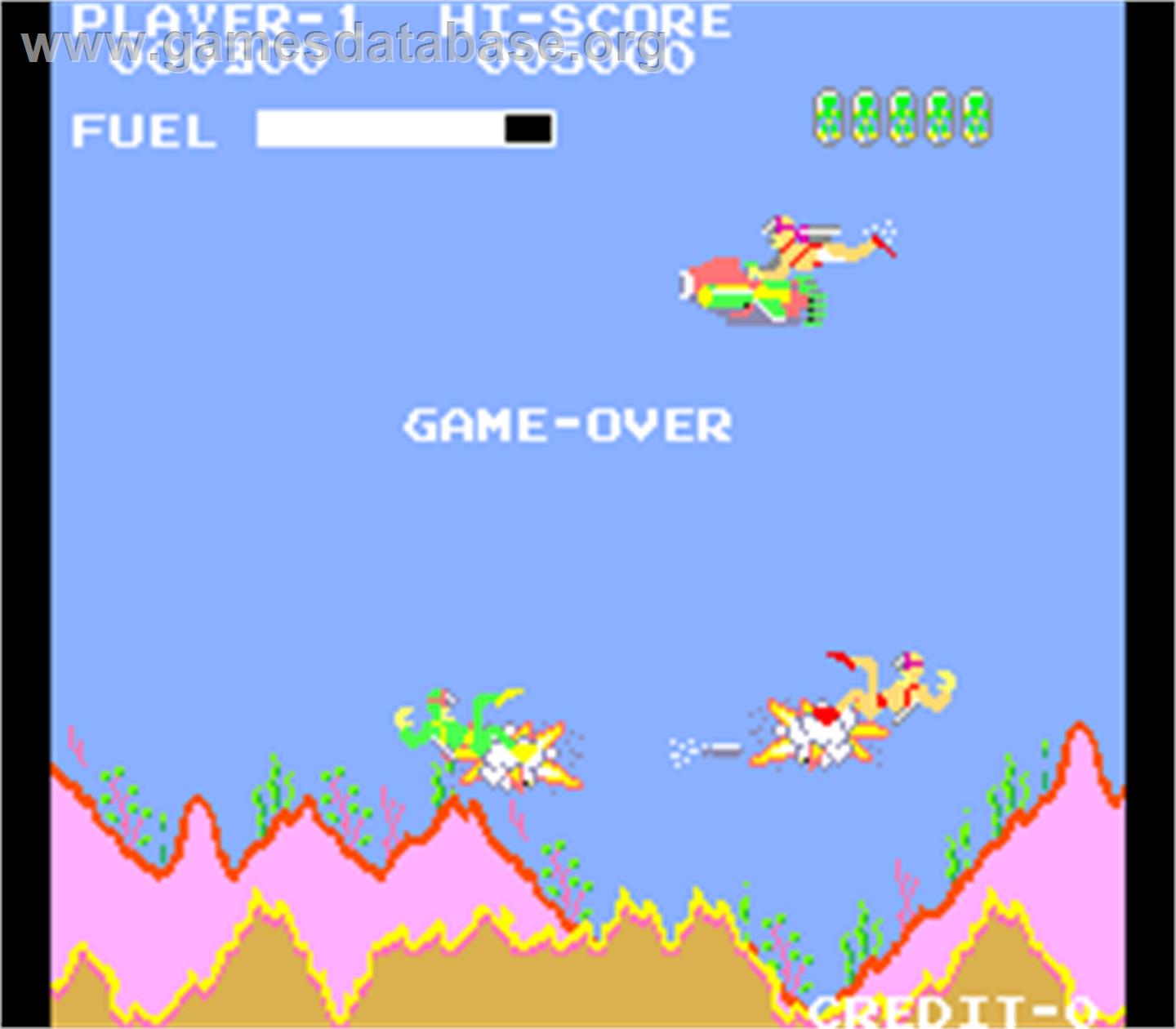 Sea Fighter Poseidon - Arcade - Artwork - Game Over Screen