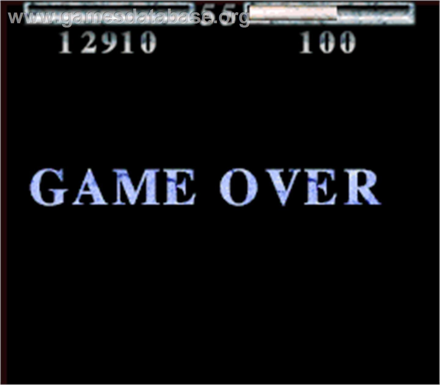Shadow Fighters - Arcade - Artwork - Game Over Screen