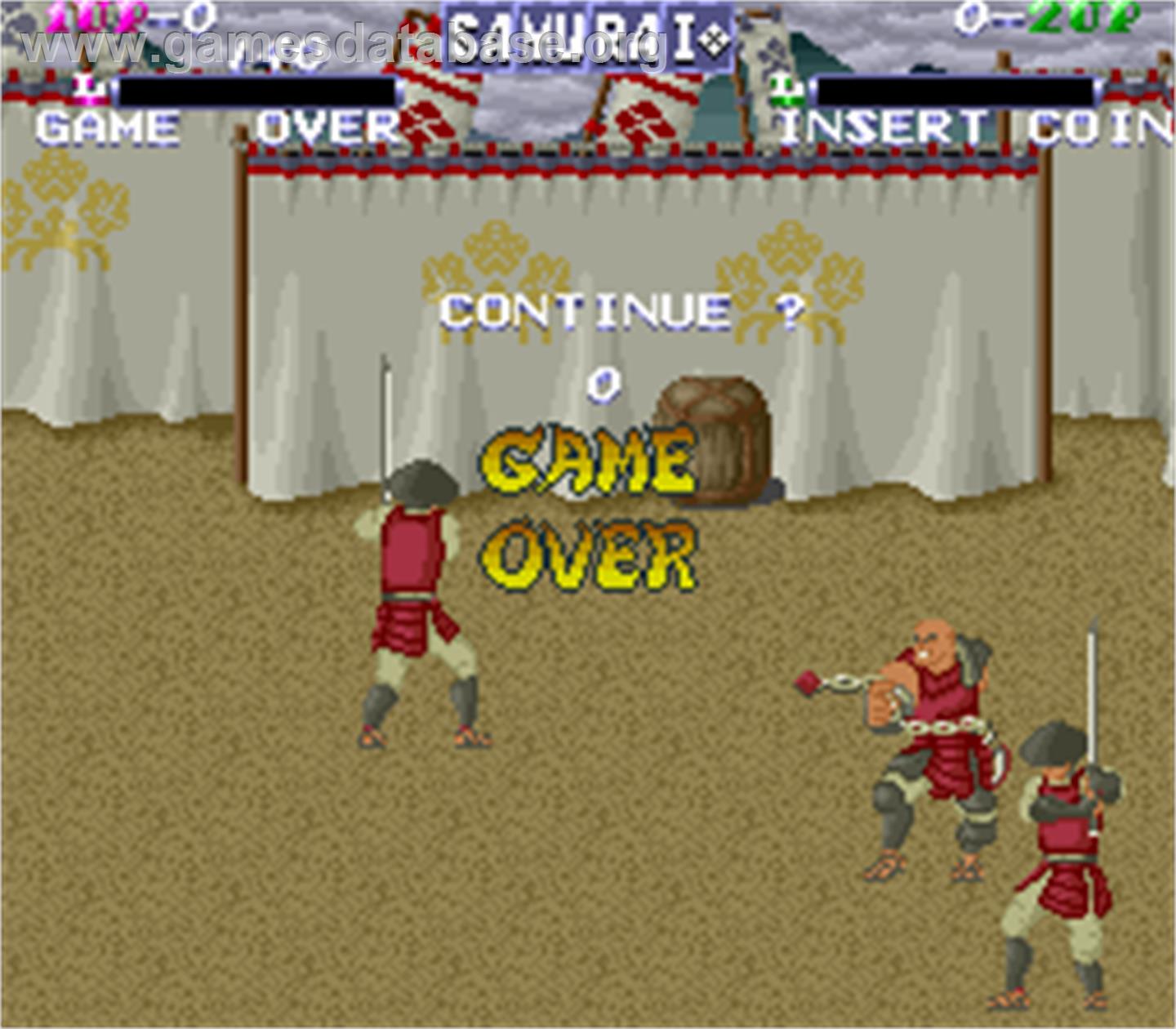 Shingen Samurai-Fighter - Arcade - Artwork - Game Over Screen