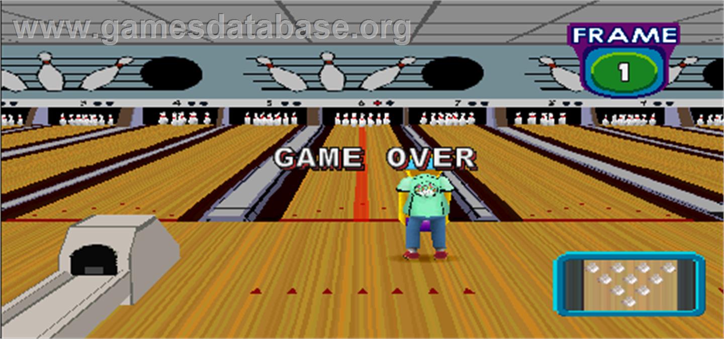 Simpsons Bowling - Arcade - Artwork - Game Over Screen