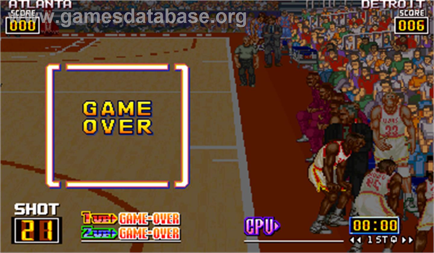 Slam Dunk - Arcade - Artwork - Game Over Screen
