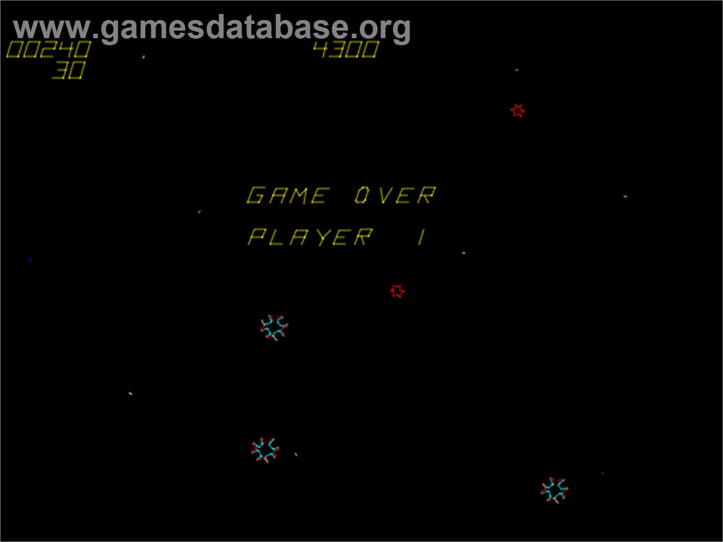 Space Fury - Arcade - Artwork - Game Over Screen