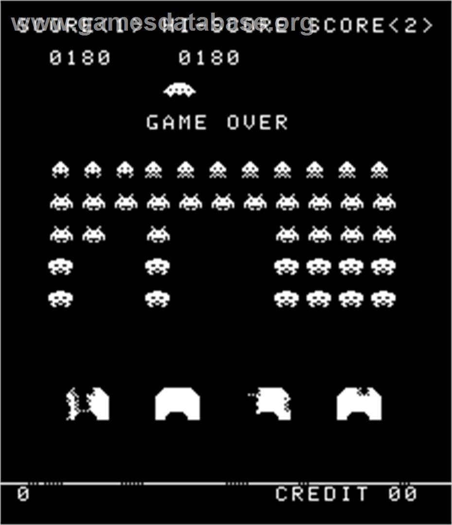 Space Invaders Test ROM - Arcade - Artwork - Game Over Screen