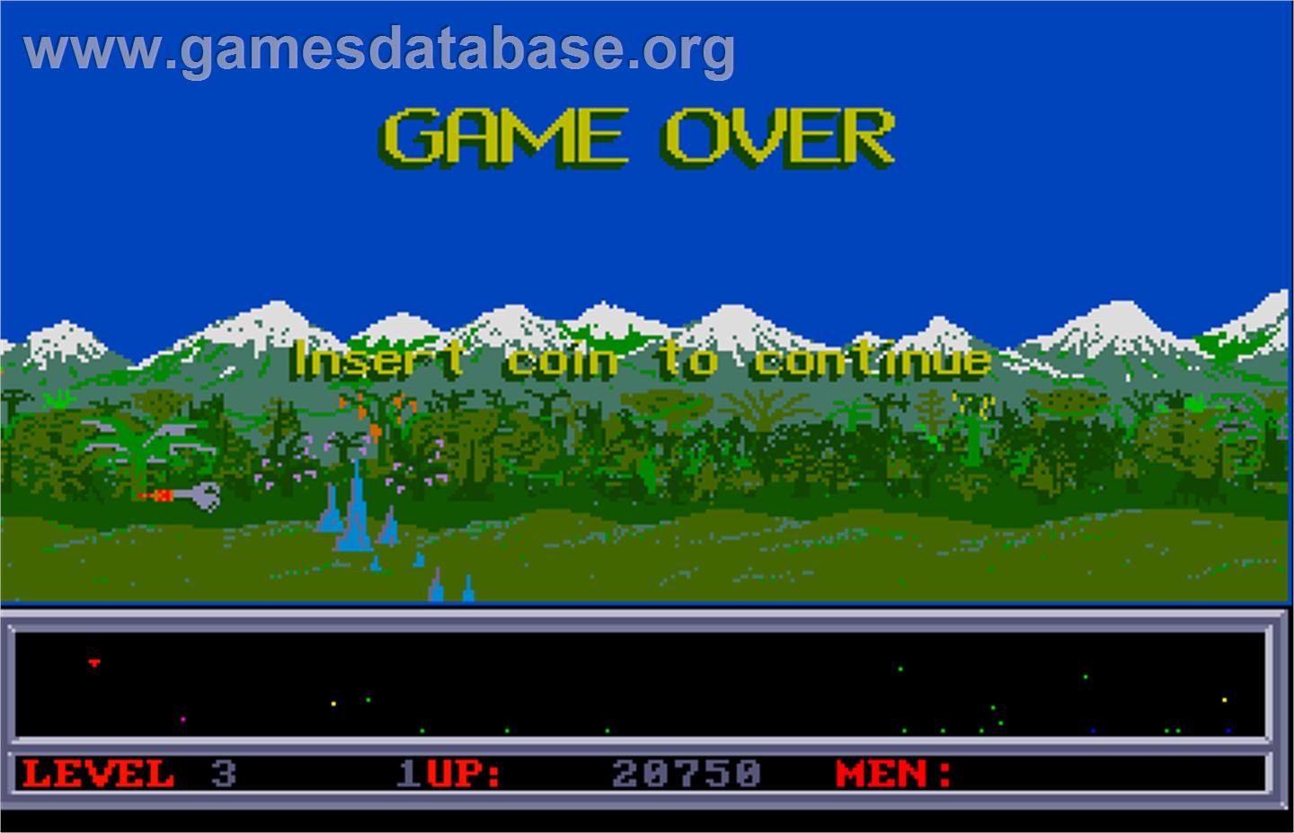 Space Ranger - Arcade - Artwork - Game Over Screen